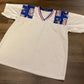 New York Giants Shoulder Logo Football Jersey | Size Large | Vintage 1990s White NFL Football Jersey | Free Shipping to USA |