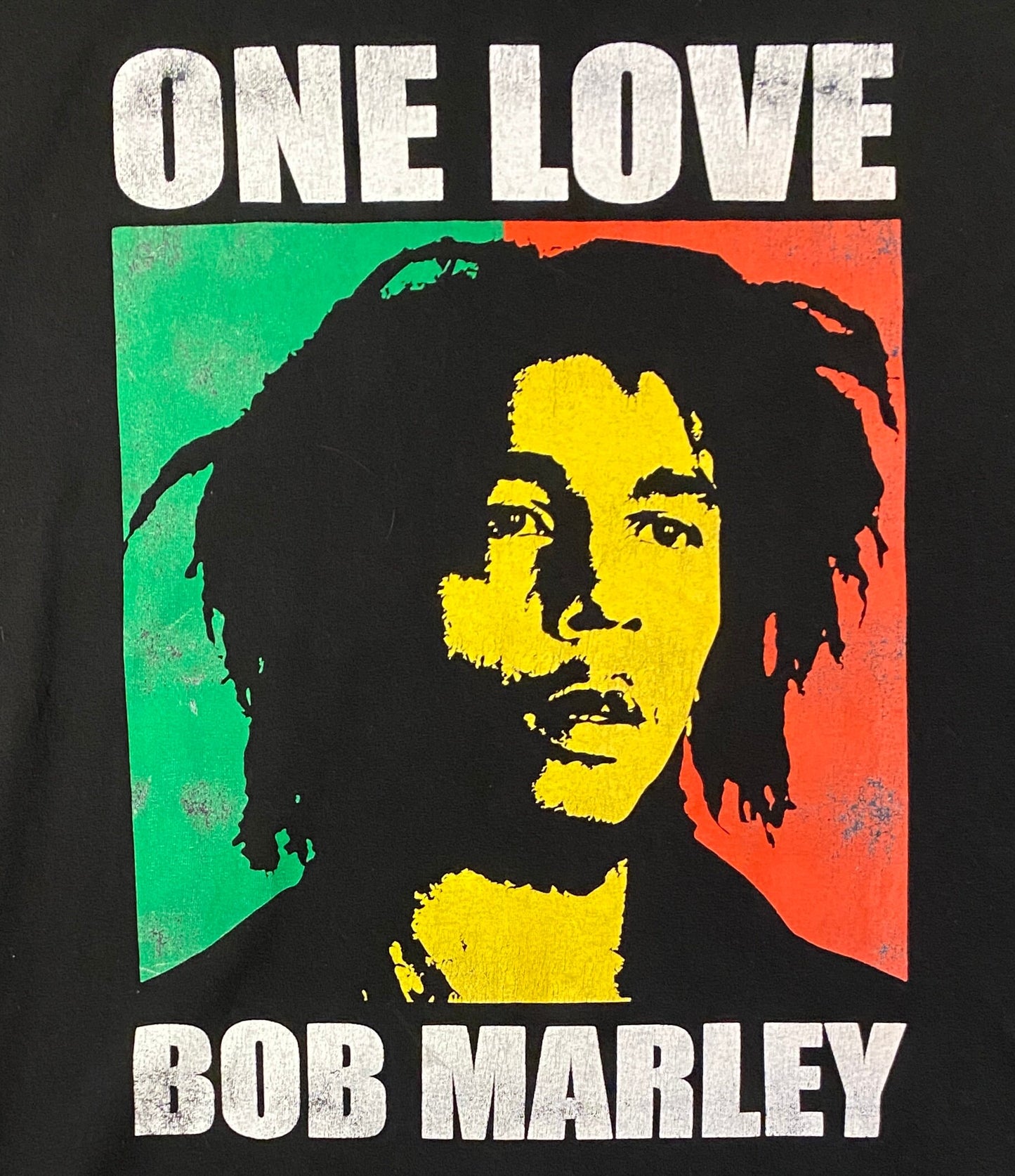 Bob Marley One Love Graphic Tee | Size Medium | Vintage 2000s Reggae Music Black T-Shirt | Jamaica Flag Graphic | Free Shipping to USA |