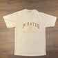 Pittsburgh Pirates Embroidered Graphic Tee | Size Large | Vintage 2000s White MLB Baseball T-Shirt | Free Shipping to USA |