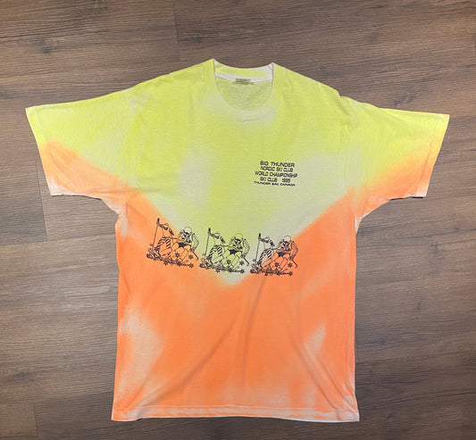 Big Thunder Nordic Ski Club Graphic Tee | Size XL | Vintage 1990s Yellow & Orange Single Stitch T-Shirt | Thunder Bay |Free Shipping to USA|