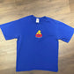 Winnie The Pooh Oh! Fluff And Stuff! Embroidered Graphic Tee | Size XL | Vintage 1990s Cartoon Blue T-Shirt | Free Shipping to USA |