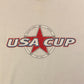 USA Cup International Soccer Graphic Tee | Size Small | Vintage 1990s Adidas Branded Soccer Football White T-Shirt | Free Shipping to USA |