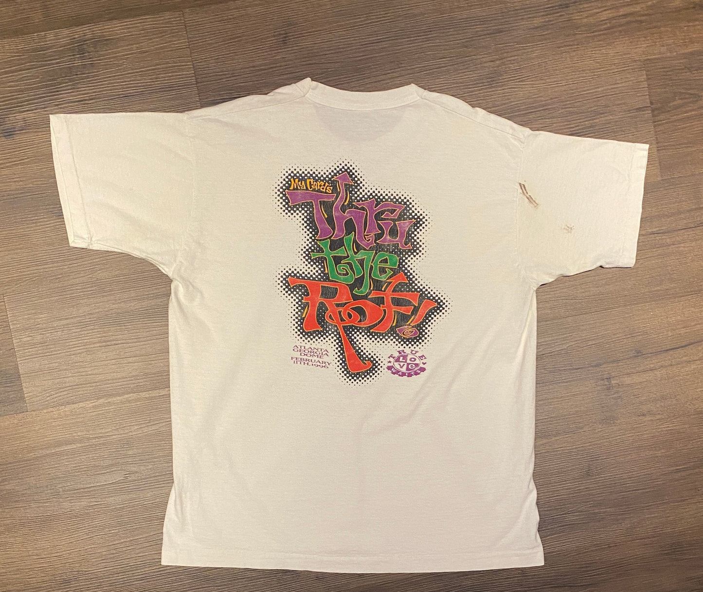 Thru The Roof! True Love Waits Graphic Tee | Size XL | Vintage 1990s Christian Music Single Stitch White T-Shirt | Free Shipping to USA |