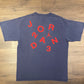 Air Jordan Small Patch Graphic Tee | Size Large | Vintage 1990s Jordan Branded Blue T-Shirt | Double Sided Graphic | Free Shipping to USA |