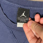 Air Jordan Small Patch Graphic Tee | Size Large | Vintage 1990s Jordan Branded Blue T-Shirt | Double Sided Graphic | Free Shipping to USA |