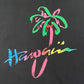 Hawaii Palm Tree Graphic Tee | One Size Fits All | Vintage 1990s Single Stitch Colourful Tourist Black T-Shirt | Free Shipping to USA |