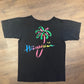 Hawaii Palm Tree Graphic Tee | One Size Fits All | Vintage 1990s Single Stitch Colourful Tourist Black T-Shirt | Free Shipping to USA |