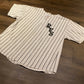 Ricky Van Shelton Pinstripe Graphic Baseball Jersey | Size XL | Vintage 1990s Country Music Black & Grey T-Shirt | Free Shipping to USA|