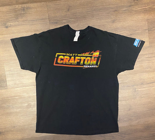 Matt Crafton Menards NASCAR Racing Graphic Tee | Size XL | Vintage 2000s Racing Red & Black T-Shirt | Free Shipping to USA |