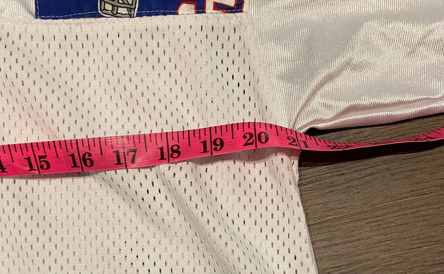 New York Giants Shoulder Logo Football Jersey | Size Large | Vintage 1990s White NFL Football Jersey | Free Shipping to USA |