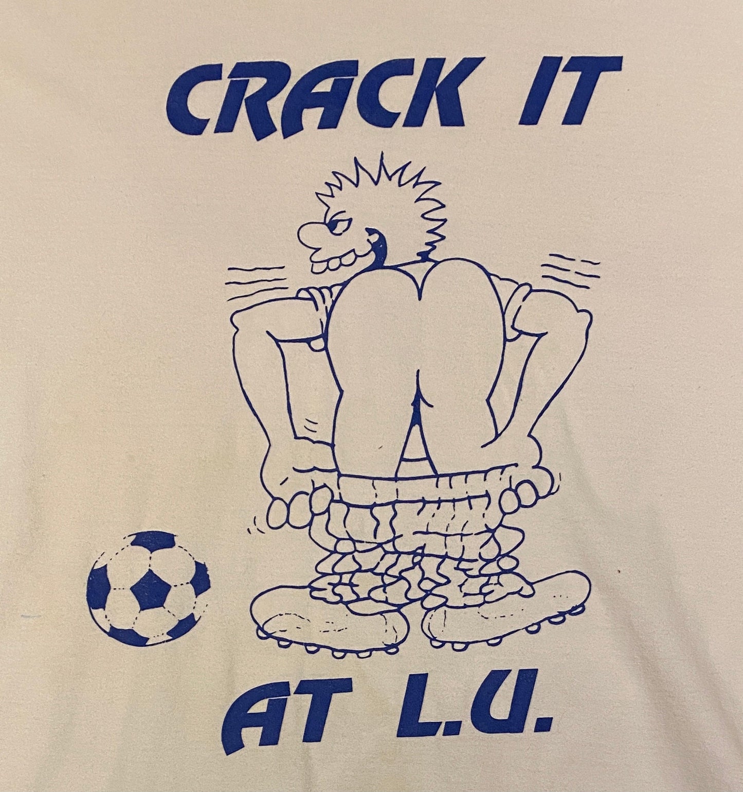 Crackin' It At Laurentian University Graphic Tee | Size XL | Vintage 1990s College White T-Shirt | Sudbury, Ontario | Free Shipping to USA |