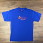 Mickey Mouse Embroidered Graphic Tee | Size Large | Vintage 2000s Cartoon Blue T-Shirt | Mickey Unlimited Neck Tag | Free Shipping to USA |