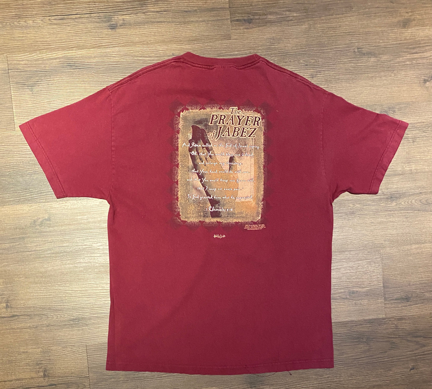 The Prayer of Jabez: Breaking Through to the Blessed Life Graphic Tee | Size XL | Vintage 2000s Religion Red T-Shirt | Free Shipping to USA|