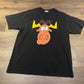 Rocky and Bullwinkle Taco Bell Graphic Tee | Size Large | Vintage 1990s Promotional Single Stitch Black T-Shirt | Free Shipping to USA |