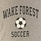 Wake Forest Demon Deacons Soccer Graphic Tee | Size Small | Vintage 1990s College Grey T-Shirt | Made in USA | Free Shipping to USA |