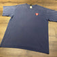 Air Jordan Small Patch Graphic Tee | Size Large | Vintage 1990s Jordan Branded Blue T-Shirt | Double Sided Graphic | Free Shipping to USA |