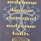 Team Xtreme Extreme Times Demand Extreme Faith Graphic Tee | Size Large | Vintage 1990s Blue T-Shirt | Made in USA | Free Shipping to USA |