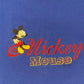 Mickey Mouse Embroidered Graphic Tee | Size Large | Vintage 2000s Cartoon Blue T-Shirt | Mickey Unlimited Neck Tag | Free Shipping to USA |