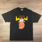 Rocky and Bullwinkle Taco Bell Graphic Tee | Size Large | Vintage 1990s Promotional Single Stitch Black T-Shirt | Free Shipping to USA |