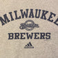 Milwaukee Brewers Adidas Graphic Tee | Size Large | Vintage 2000s MLB Baseball Branded Grey T-Shirt | Free Shipping to USA|