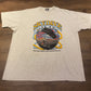 Skydiving Missouri River Valley Graphic Tee | Size XL | Vintage 1990s Single Stitch Grey T-Shirt | Made in USA | Free Shipping to USA |