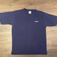 Adidas Small Spell Out Logo Embroidered Graphic Tee | Size Large | Vintage 1990s Adidas Blue T-Shirt | Made in USA | Free Shipping to USA |