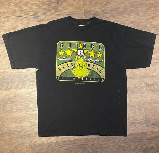 Dr. Seuss The Grinch Mean Wear Graphic Tee | Size XL | Vintage 1990s Cartoon Green T-Shirt | Tultex Tag | Free Shipping to USA|