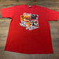 Men in Black Universal Studios Florida Graphic Tee | Size XXL | Vintage 2000s Film Series Red Promotional T-Shirt | Free Shipping to USA |