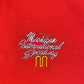 Michigan International Speedway NASCAR Racing Embroidered Graphic Tee | Size Medium | Vintage 1990s Red T-Shirt | Free Shipping to America |