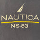 Nautica Spell Out Embroidered Logo Graphic Tee | Size Large | Vintage 1990s Branded Blue T-Shirt | Free Shipping to USA |