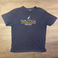 Nautica Spell Out Embroidered Logo Graphic Tee | Size Large | Vintage 1990s Branded Blue T-Shirt | Free Shipping to USA |