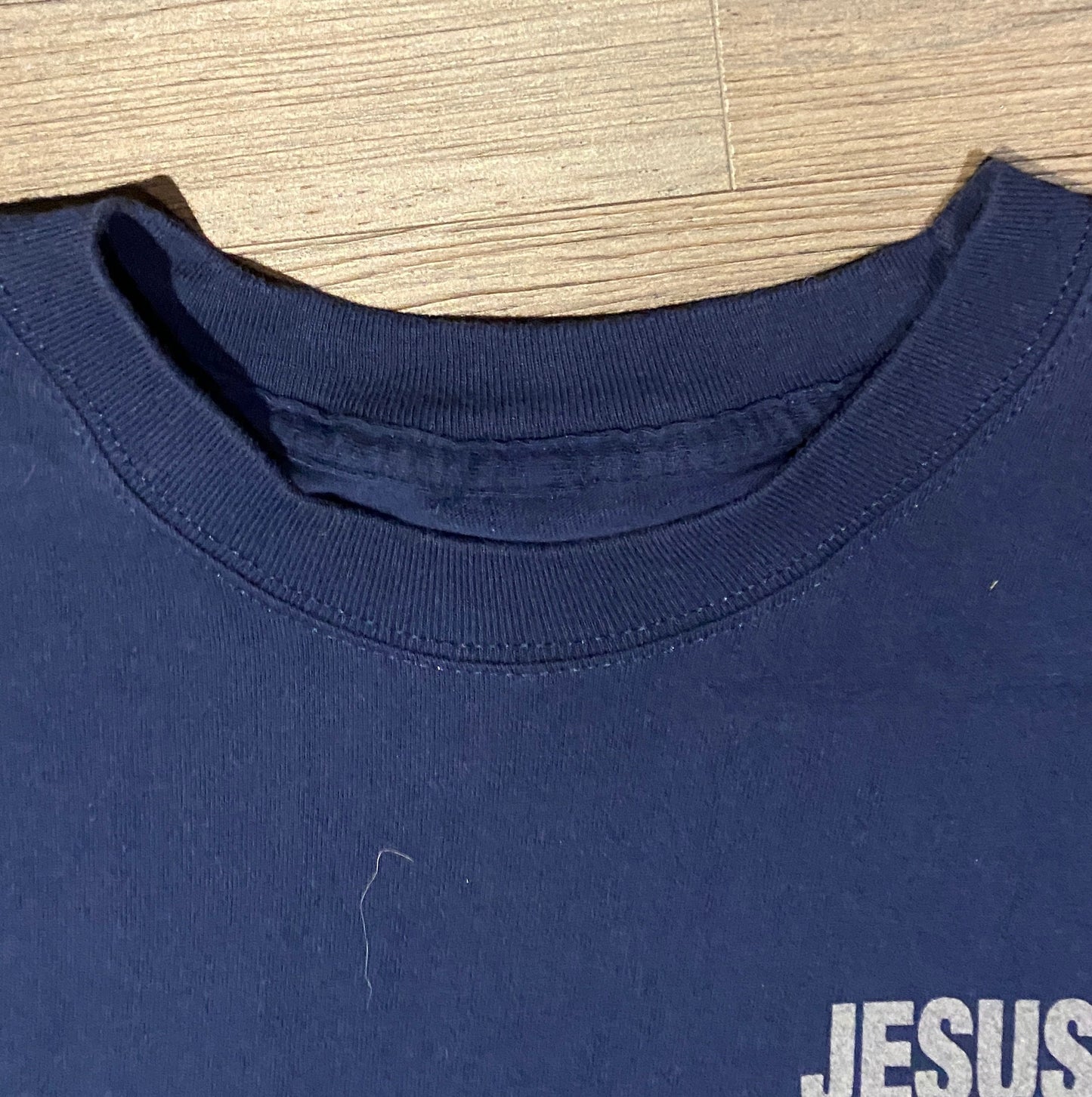 Jesus And The Bible Graphic Tee | Size XL | Vintage 1990s Religion Christianity Bible Blue T-Shirt | Free Shipping to USA |