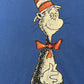Cat In The Hat Dr. Seuss Graphic Tee | Size Bigger | Vintage 1990s Single Stitch Cartoon Character Blue T-Shirt |