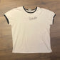 Nike Cursive Script Graphic Tee | Size Youth XXL | Vintage 2000s Nike Branded Silver Tag White T-Shirt | Free Shipping to USA |