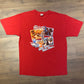 Men in Black Universal Studios Florida Graphic Tee | Size XXL | Vintage 2000s Film Series Red Promotional T-Shirt | Free Shipping to USA |