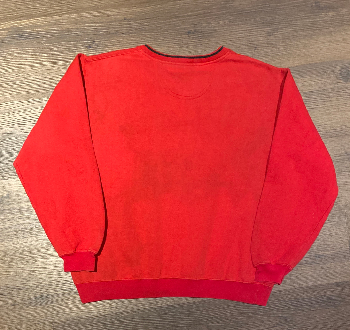 Winnie The Pooh Embroidered Graphic Crewneck | Size Large | Vintage 1990s Cartoon Red Sweater | Free Shipping to USA |