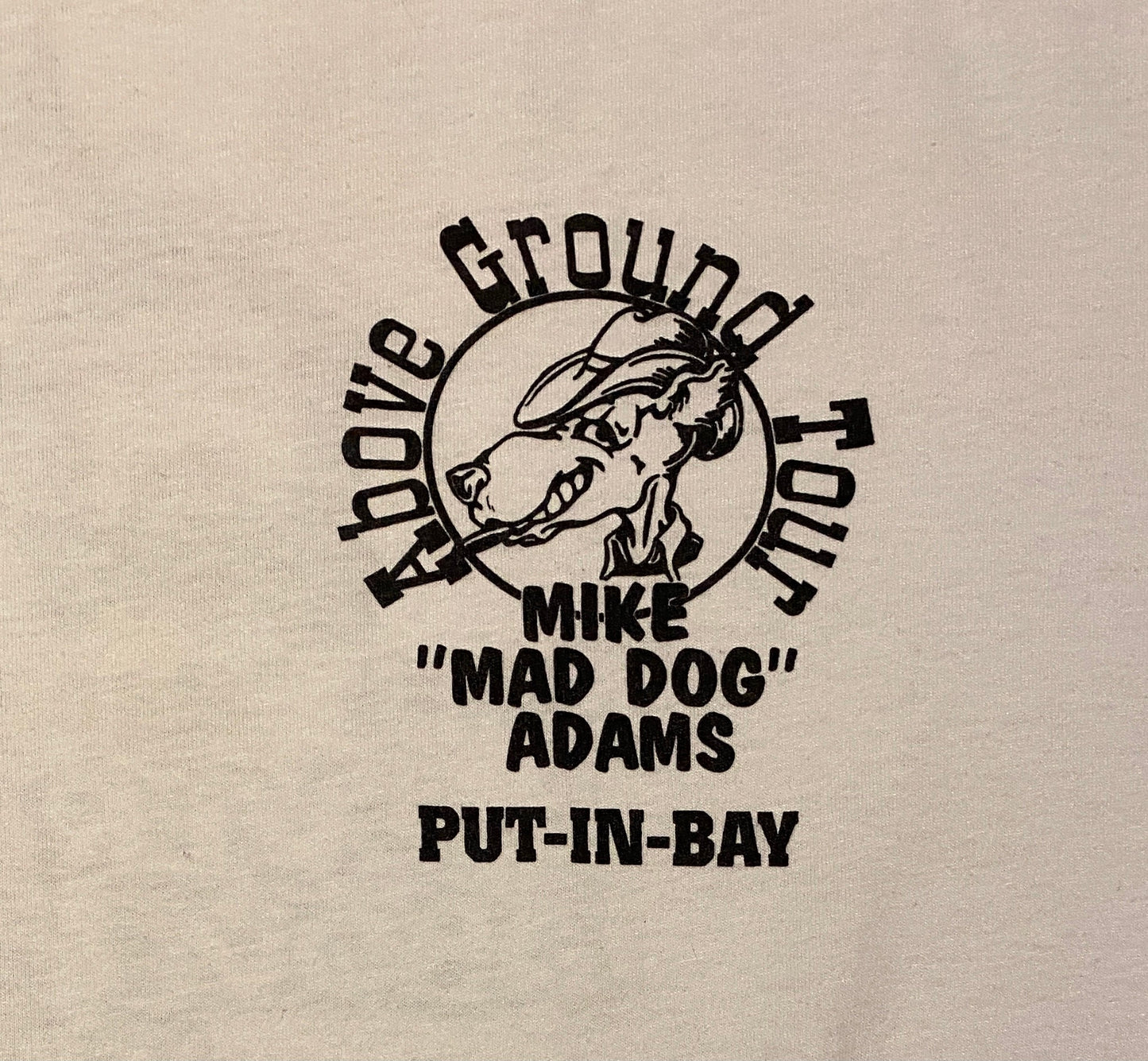 Mike "Mad Dog" Adams Above Ground Tour Graphic Tee | Size XL | Vintage 1990s Musical Entertainer Tour White T-Shirt | Free Shipping to USA |