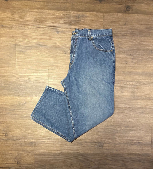 Tommy Hilfiger Blue Denim Jeans | Size 38 x 30 | Vintage 2000s Branded Tommy Denim Blue Jeans | Straight Leg | Free Shipping to USA |