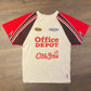 Old Spice Tony Stewart NASCAR Graphic Tee | Size Medium | Vintage 2000s Racing Team Red & White T-Shirt | Jacket Style|Free Shipping to USA|