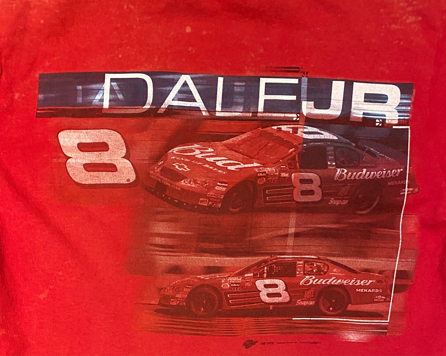 Dale Earnhardt Jr NASCAR Racing Graphic Tee | Size Medium | Vintage 2000s Red Racing T-Shirt | Free Shipping to USA |