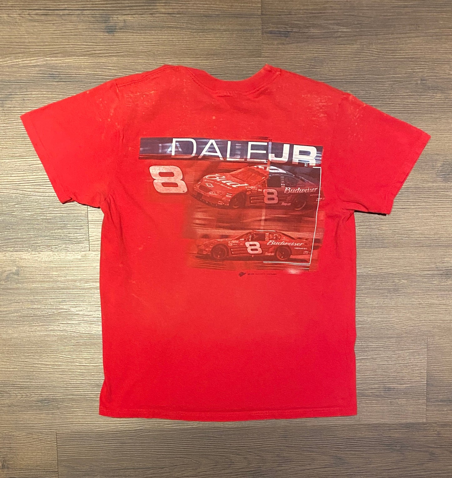 Dale Earnhardt Jr NASCAR Racing Graphic Tee | Size Medium | Vintage 2000s Red Racing T-Shirt | Free Shipping to USA |