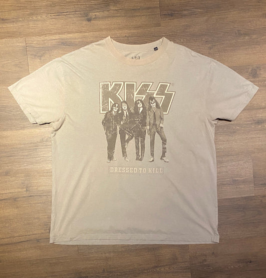 Kiss Dressed To Kill Graphic Tee | Size XX-Large | Vintage 2000s Modern Rock Band Grey T-Shirt | Winterland Tag | Free Shipping to USA |