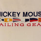 Mickey Mouse Sailing Gear Embroidered Graphic Tee | Size Large / XL | Vintage 2000s Promotional Cartoon White T-Shirt |Free Shipping to USA|