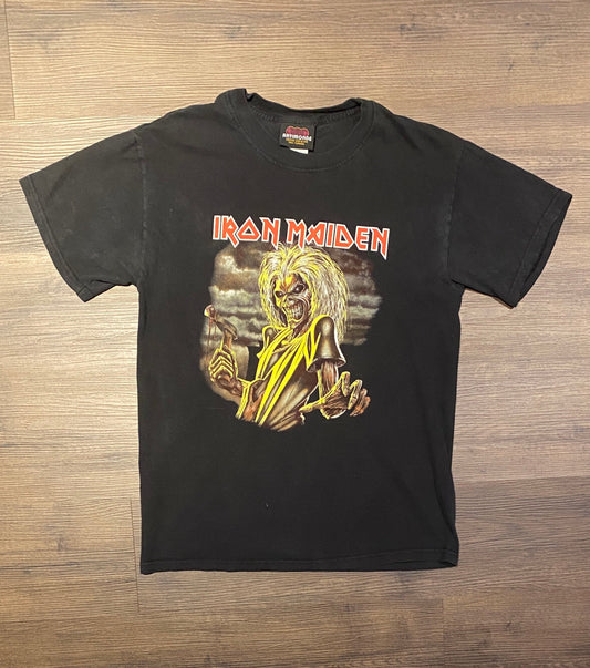 Iron Maiden Killers Graphic Tee | Size Medium | Vintage 2000s Heavy Metal Band Music Black T-Shirt | Artimonde Tag | Free Shipping to USA |