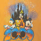 Walt Disney World Florida Graphic Tee | Size Large | Vintage 2000s Disney Cartoon Orange T-Shirt |