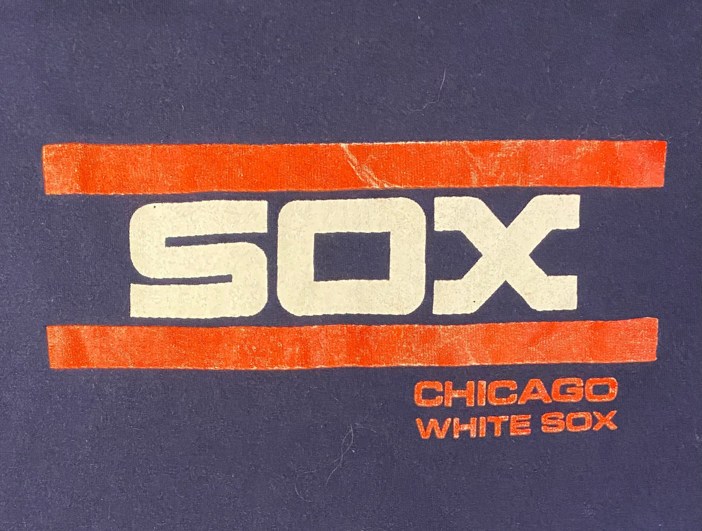 Chicago White Sox Graphic Tee | Size Small | Vintage 1980s MLB Baseball Blue T-Shirt | Logo 7 Made in USA | Free Shipping to USA|