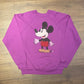 Mickey Mouse Spray Painted Style Graphic Crewneck | Size X-Large | Vintage 1990s Promotional Cartoon Purple Sweater | Free Shipping to USA |