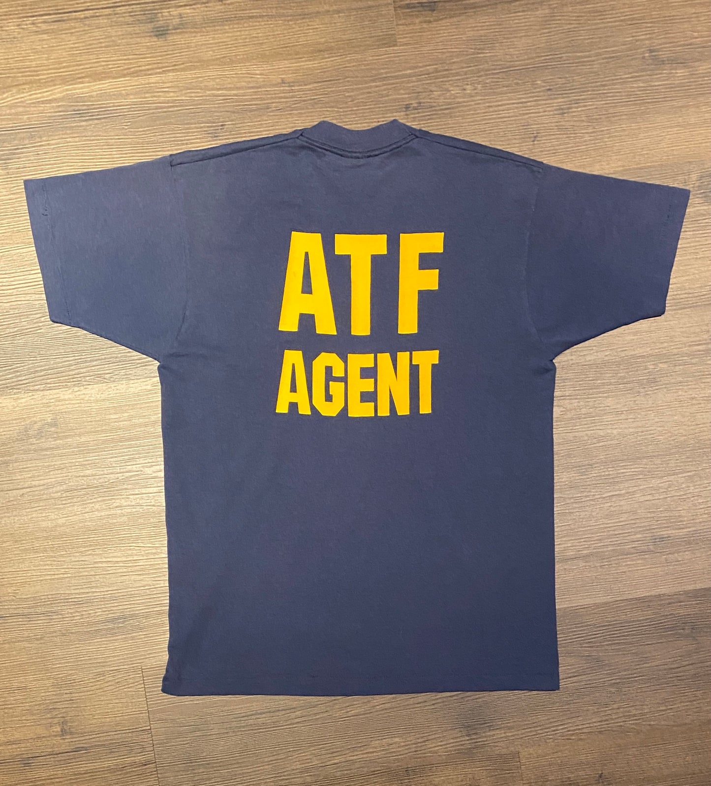 Bureau of Alcohol, Tobacco, Firearms and Explosives Graphic Tee | Size Large |Vintage 1990s Single Stitch Blue T-Shirt|Free Shipping to USA|