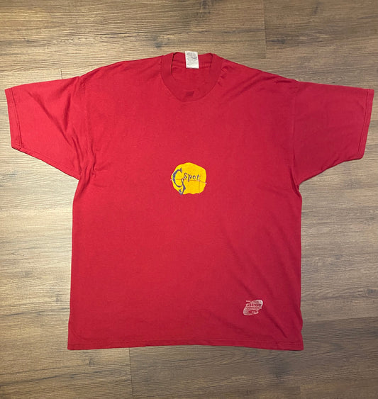 G Spot Casualwear Graphic Tee | Size XXL | Vintage 2000s Branded Promotional Yellow & Red T-Shirt | Free Shipping to USA |