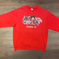 Sedona, Arizona Wolves & Eagles Graphic Crewneck | Size Large | Vintage 2000s Tourist Promotional Red Sweater | Free Shipping to USA |